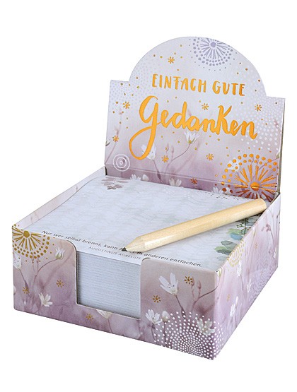 Notizbox mit Bleistift