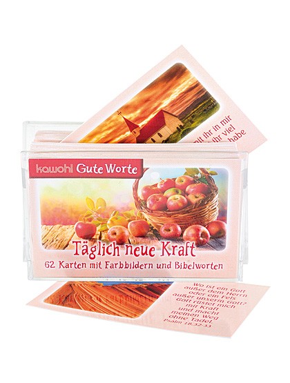 Täglich neue Kraft-Kärtchen