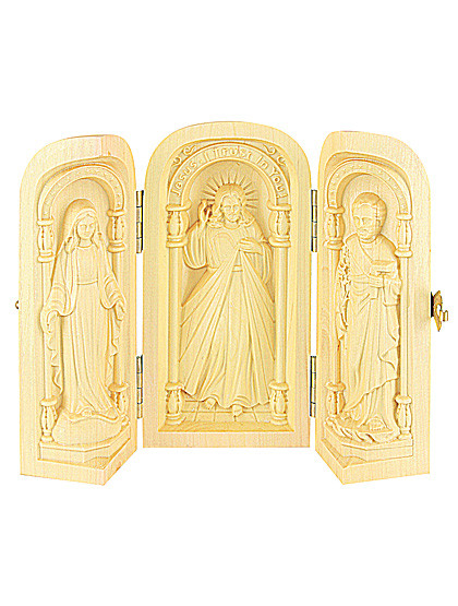 Barmherziger Jesus-Triptychon, 10 cm