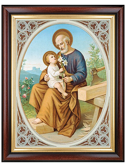 Josef mit Jesukind am Schoß-Bild