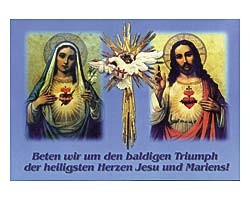 Herz Maria und Jesu-Karte