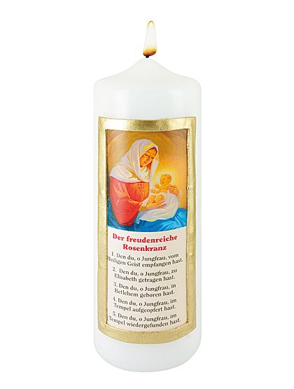 Freudenreicher Rosenkranz-Kerze