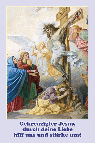 Gebetszettel - Gekreuzigter Jesus