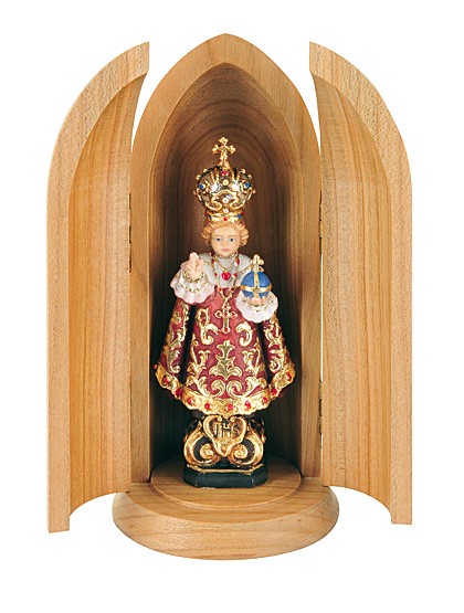 Prager Jesukind in einer handgefertigten Nische