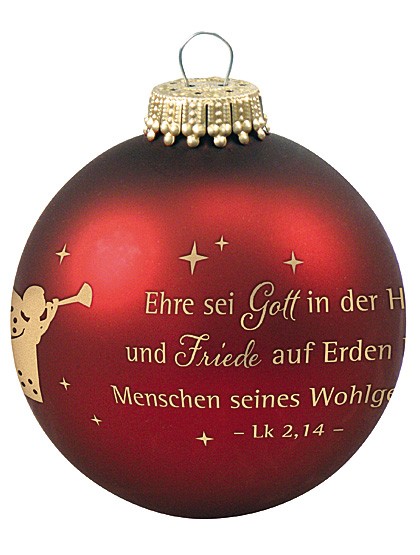 Christbaumkugel aus mattem Glas