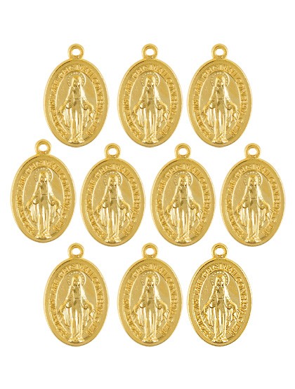 Die Wunderbare Medaille, goldfärbig, 10 Stück