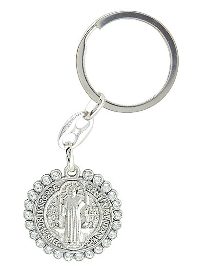 Hl. Benedikt-Schlüsselanhänger, L- 8 cm, Ø 3 cm