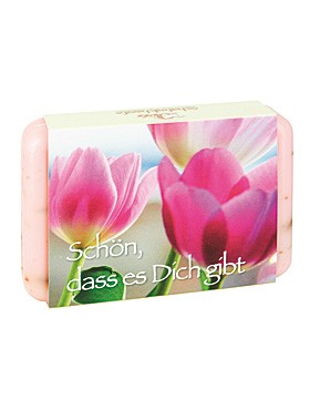 Schafmilchseife Rose Lavendel mit Banderole