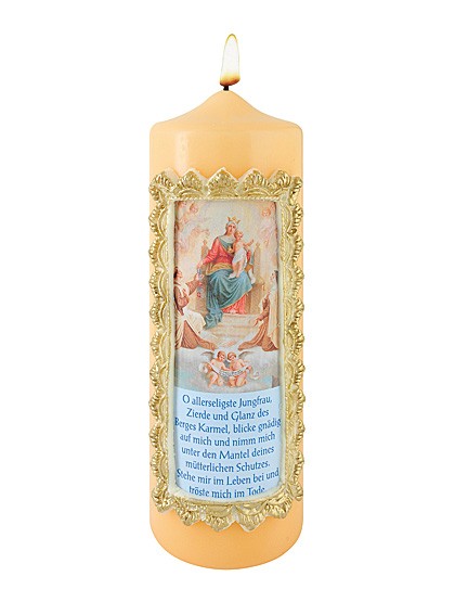 Skapulier-Madonna Kerze, 7 x 20 cm