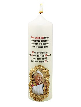 Spruchkerze Papst Benedikt XVI.