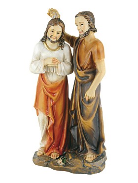Täufer Johannes und Jesus-Statue