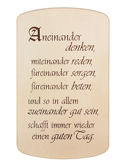 Holz-Spruchtafel