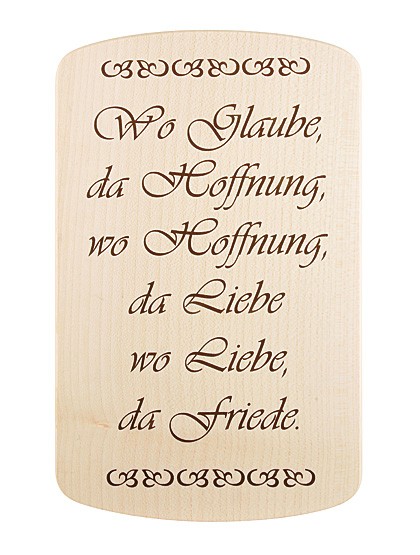 Spruchtafel aus echtem Holz