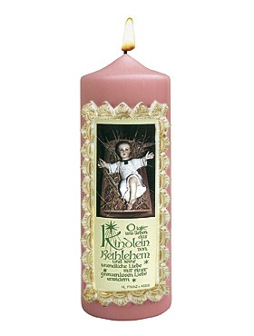 Jesuskind in der Krippe-Kerze