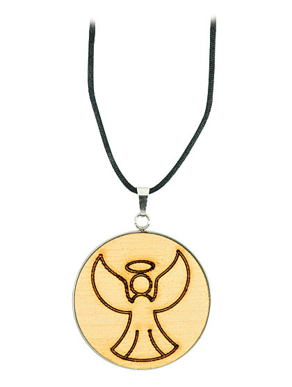 Schutzengel-Zirbenanhänger, Ø 3 cm