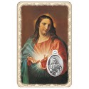 Heiligstes Herz Jesu-Schutzkärtchen mit Medaille