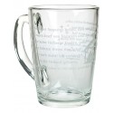 Teeglas mit dem Weihnachtsevangelium