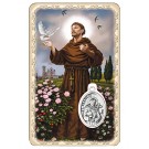 Heiliger Franz von Assisi-Schutzkärtchen mit Medaille