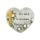 Herz mit goldenem Kreuz - Figur