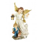 Schutzengel mit Bübchen-Statue