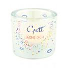 Glaswindlicht „Gott segne dich“, 6 cm